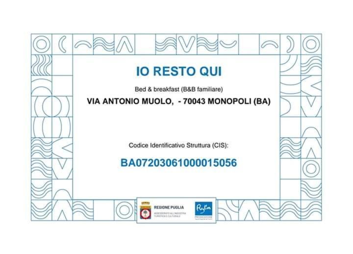 Io Resto Qui Panzió Monopoli Kültér fotó